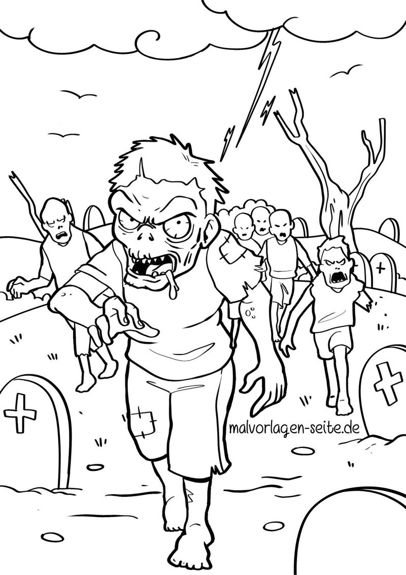 malvorlage-zombies-im-gruselfriedhof