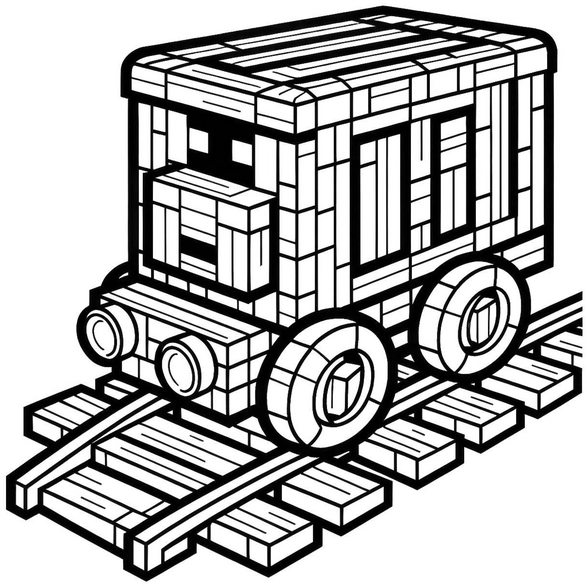 malvorlage-zug-ausmalbild-geometrische-formen