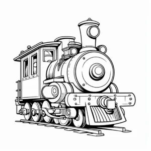 malvorlage-zug-dampflokomotive-ausmalbild