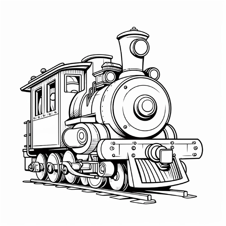 malvorlage-zug-dampflokomotive-ausmalbild