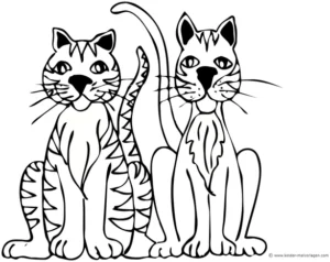 malvorlage-zwei-katzen-ausmalen