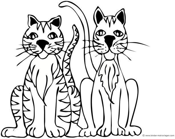 malvorlage-zwei-katzen-ausmalen
