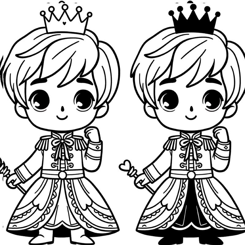 malvorlage-zwei-prinzen-ausmalbild