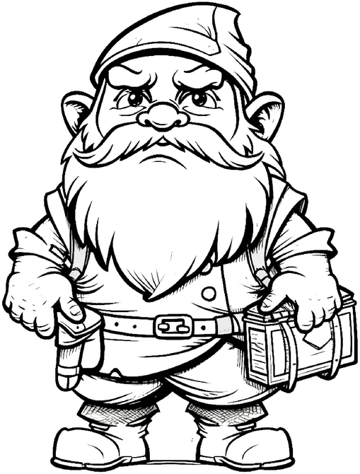 malvorlage-zwerg-mit-tasche