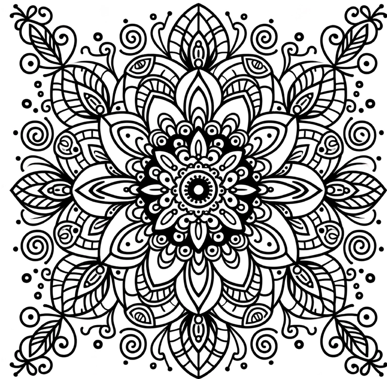 mandala-ausmalvorlage-blatt-mit-blattern-und-spiralen