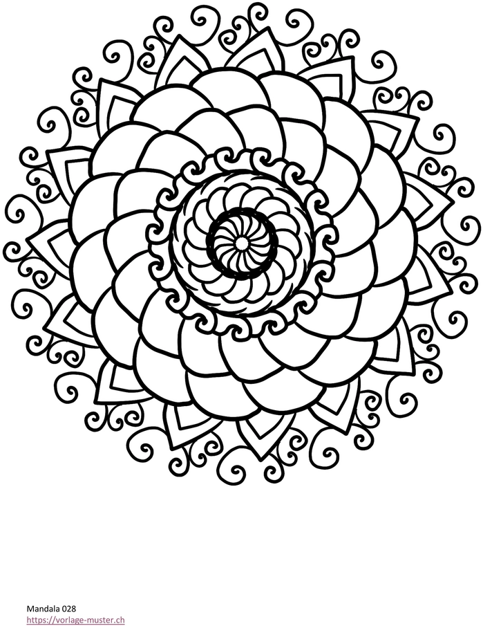 mandala-spiralblumen-muster