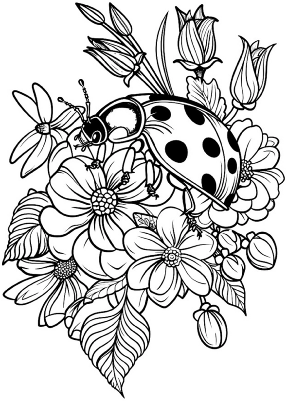 marienkaefer-und-blumen-ausmalvorlage