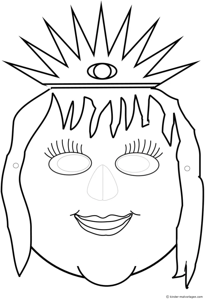 maske-mit-strahlen-und-froehlichem-gesicht