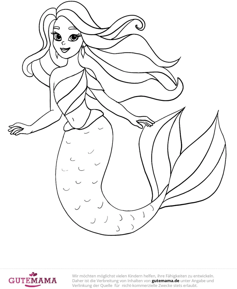 meerjungfrau-ausmalbild-kreative-vorlage