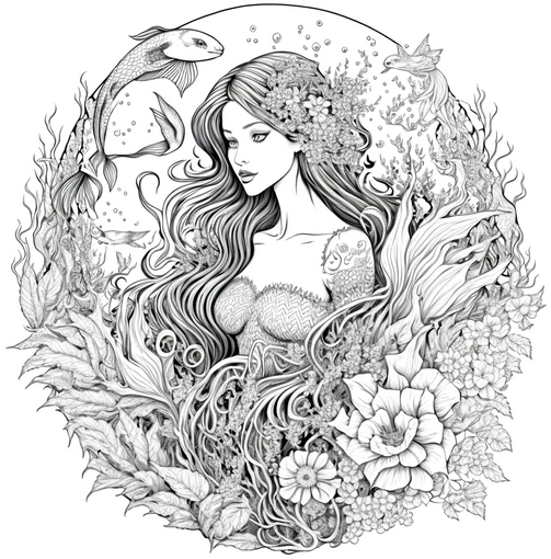 meerjungfrau-im-unterwasserparadies-ausmalvorlage