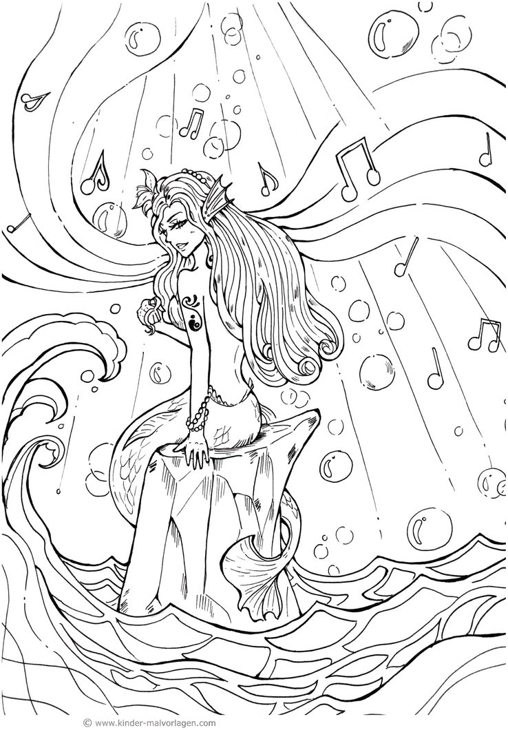 meerjungfrau-mit-musiknoten-ausmalvorlage
