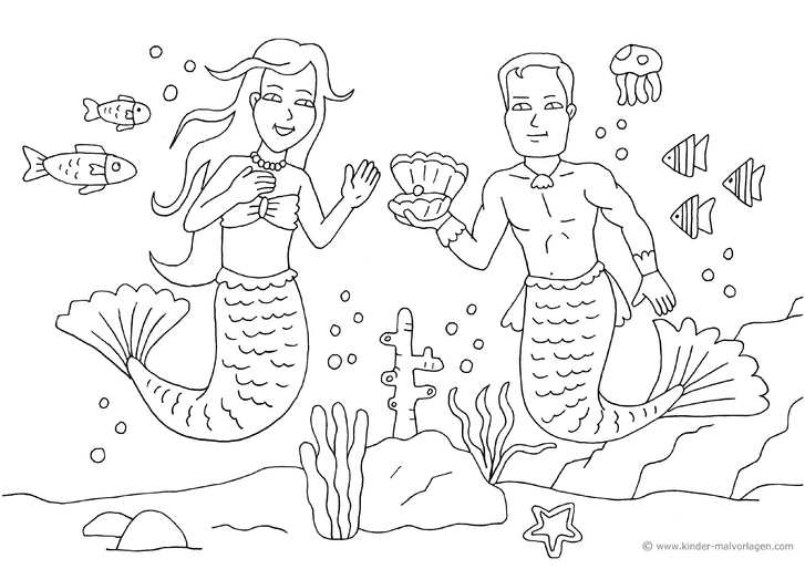 meerjungfrauen-und-meermann-im-unterwasserreich