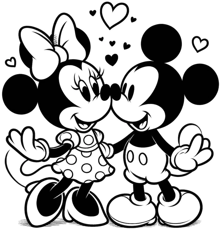mickey-und-minnie-maus-ausmalbild-mit-herzen