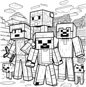 minecraft-charaktere-und-tiere-ausmalvorlage