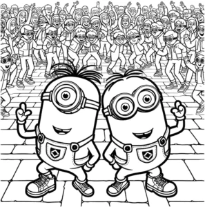 minions-ausmalvorlage-feiernde-menschen