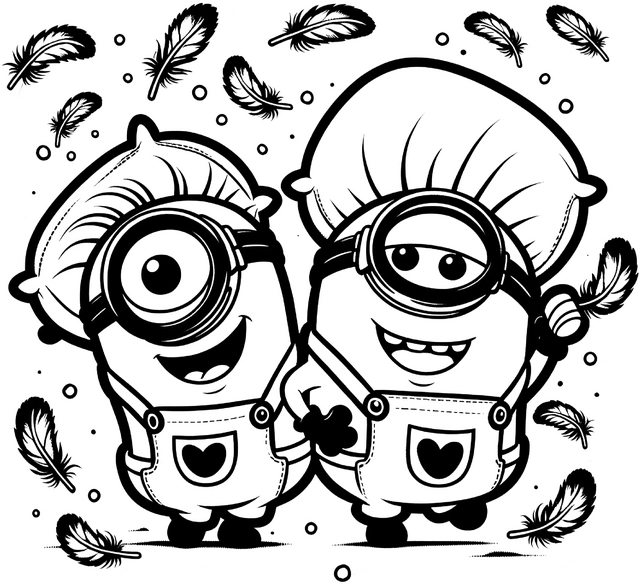 minions-freundschaft-ausmalvorlage