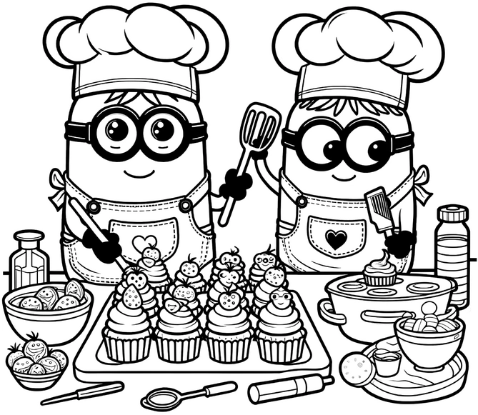 minions-in-der-kueche-als-malvorlage