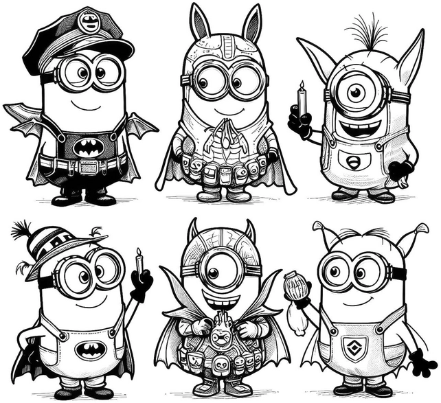 minions-superhelden-ausmalvorlage-ideen