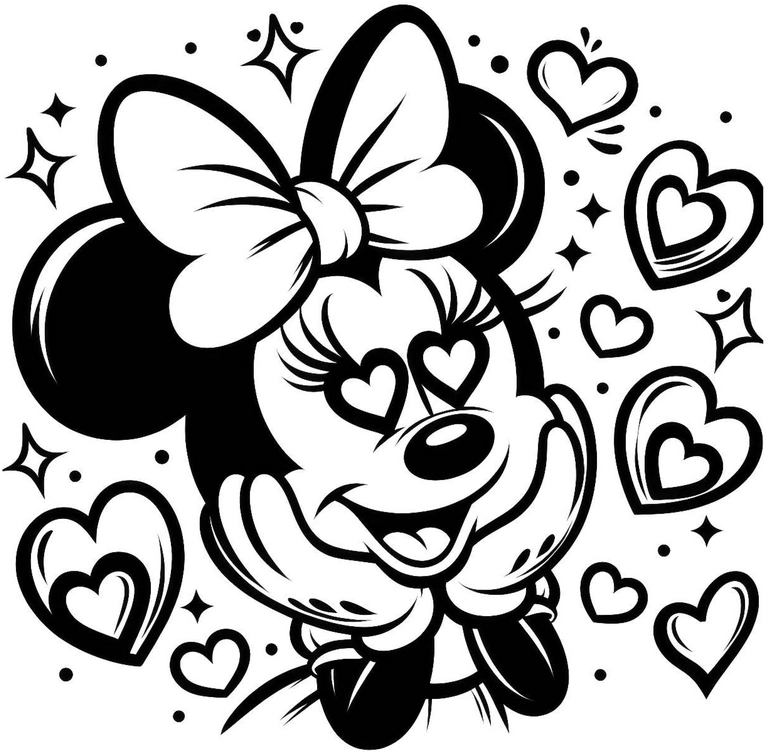 minnie-maus-herzen-und-sternen-ausmalvorlage