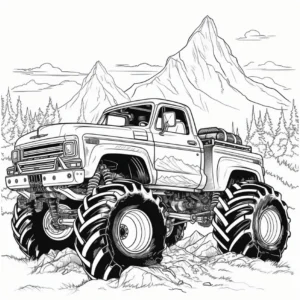 monstertruck-auf-dem-huegel-mit-berglandschaft
