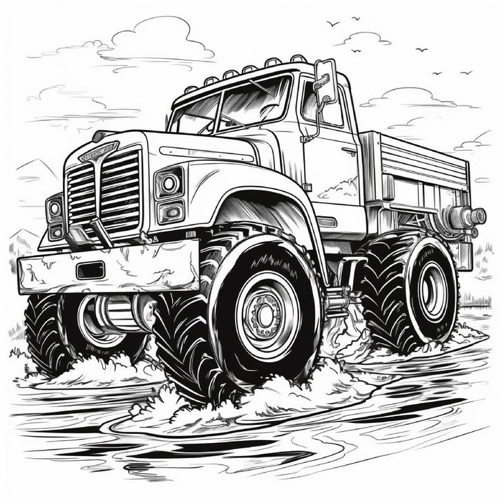 monstertruck-im-wasser-malen-vorlage
