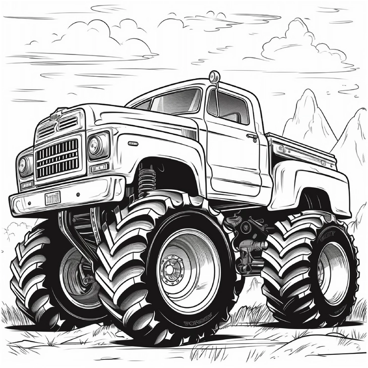 monstertruck-mit-riesen-reifen-ausmalvorlage