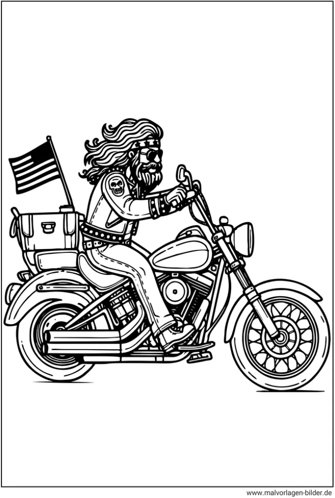 motorrad-rocker-ausmalvorlage