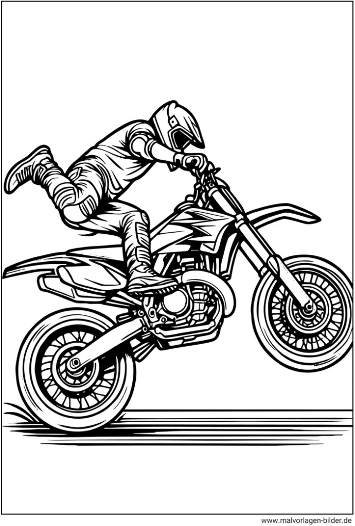 motorradfahrer-stunt-ausmalbild