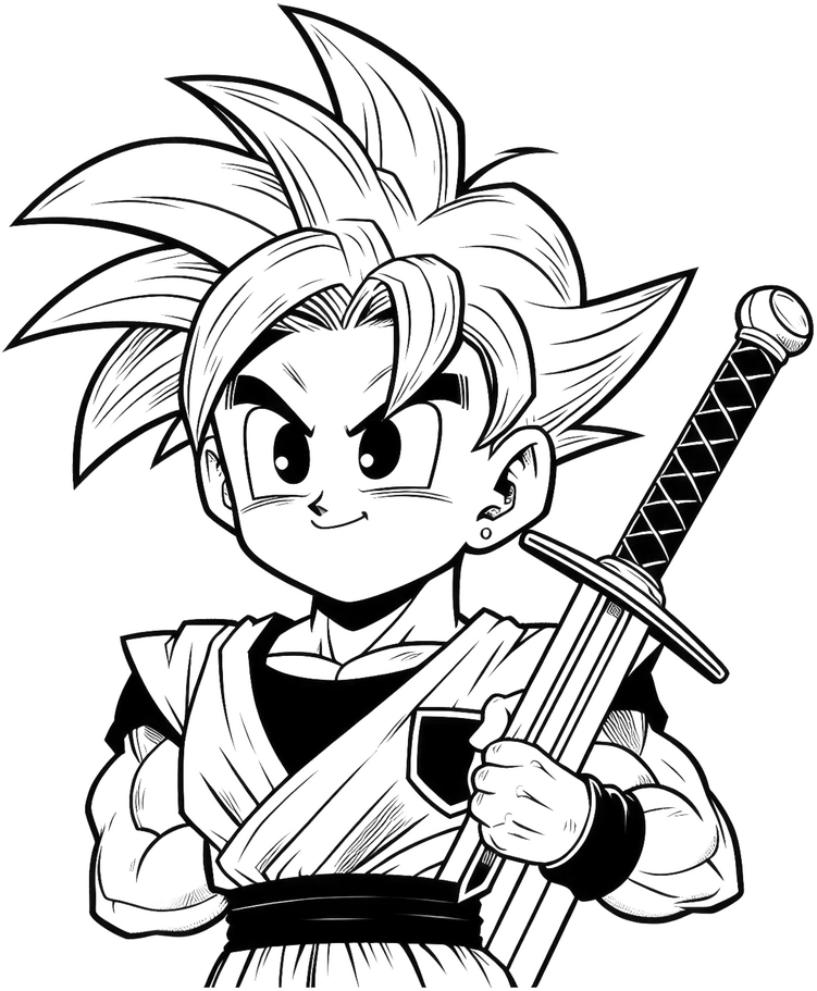 mutiger-kaempfer-mit-schwert-ausmalbild