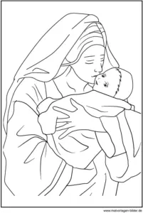 mutter-kind-szene-familienwerte-ausmalen