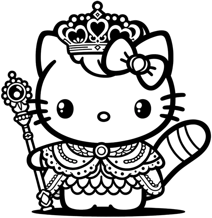 niedliche-katze-im-koeniglichen-outfit-ausmalbild