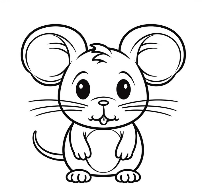 niedliche-maus-ausmalvorlage