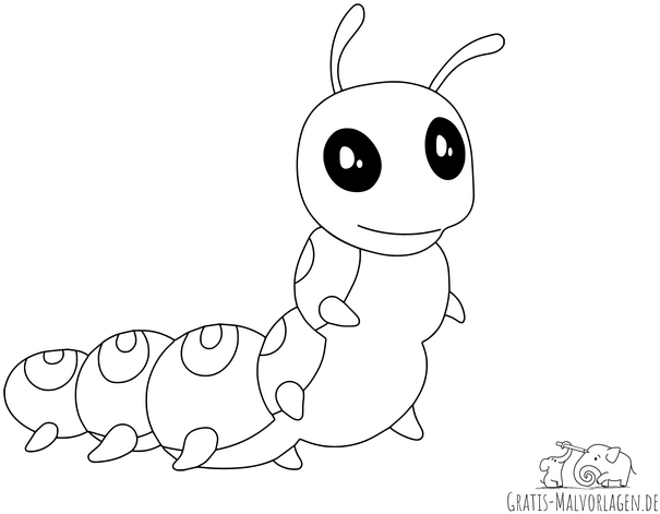 niedliche-raupe-ausmalvorlage