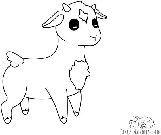 niedliche-ziege-ausmalen