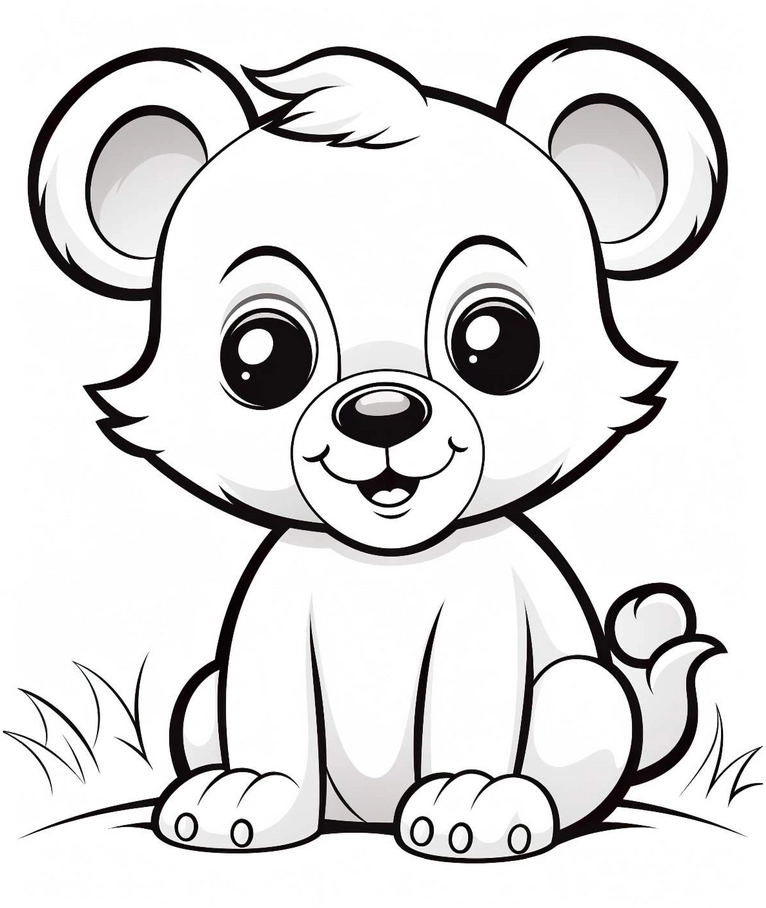 niedlicher-baer-ausmalbild-kreativ-gestalten