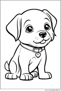 niedlicher-hund-ausmalbild-kreativ-ausmalen
