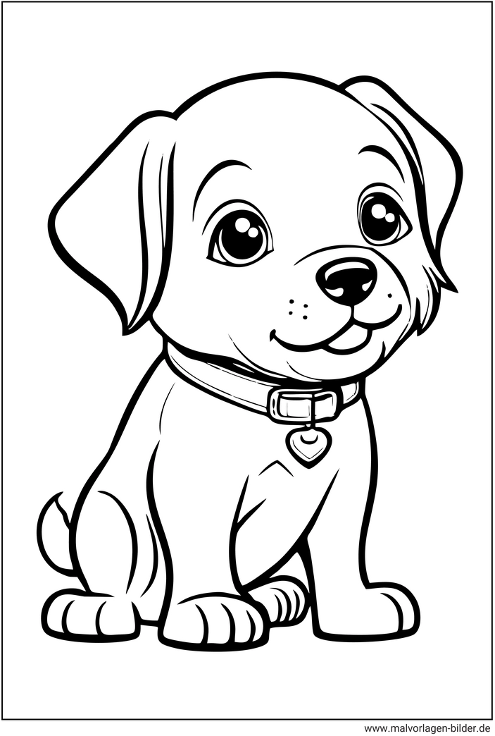 niedlicher-hund-ausmalbild-kreativ-ausmalen