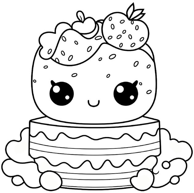 niedlicher-kuchen-ausmalvorlage