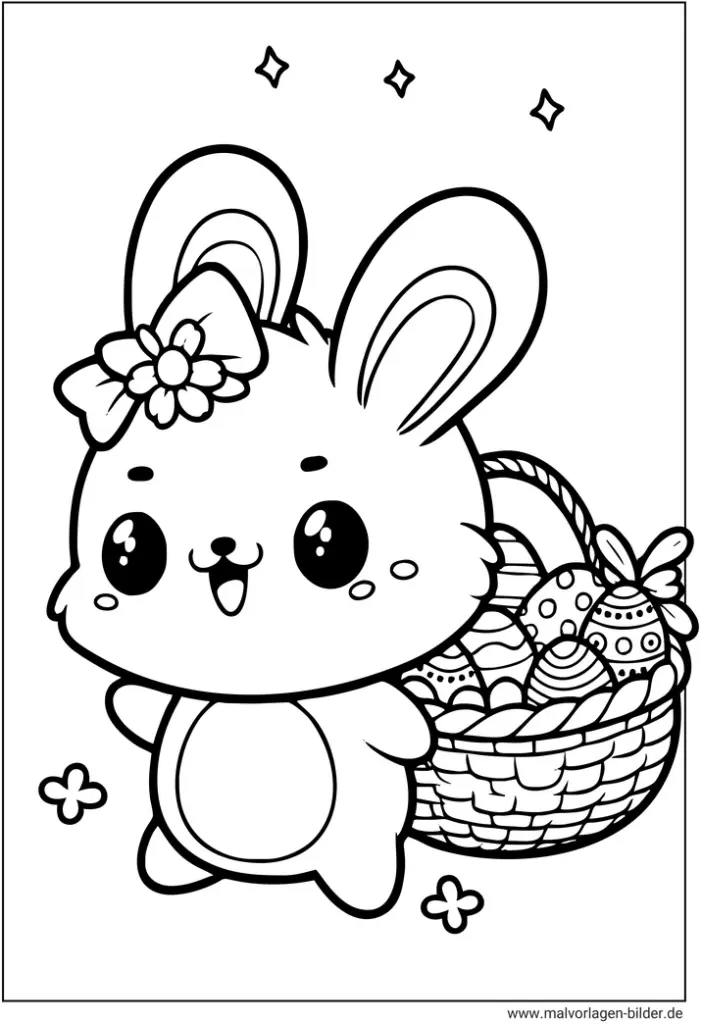 niedlicher-osterhase-mit-korb-voller-eier