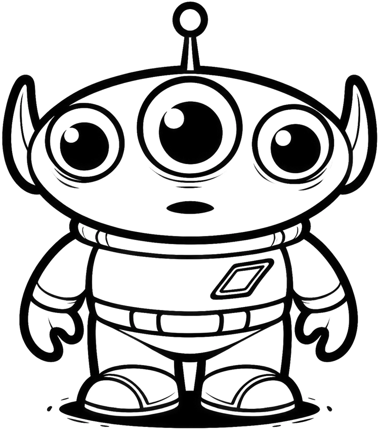 niedlicher-roboter-im-weltall-ausmalvorlage
