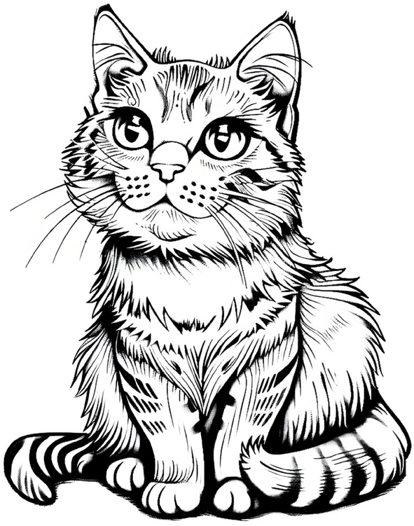 niedliches-kaetzchen-zum-ausmalen