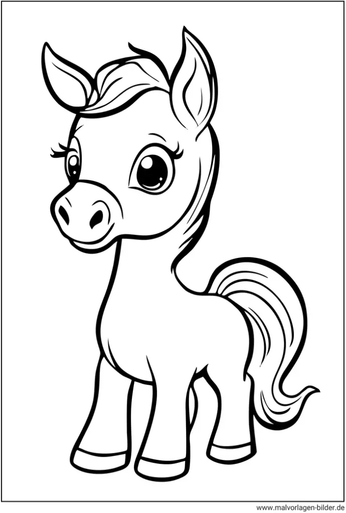 niedliches-pony-ausmalvorlage