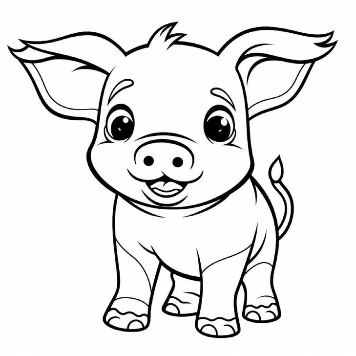 niedliches-schweinchen-malen-ausmalvorlage