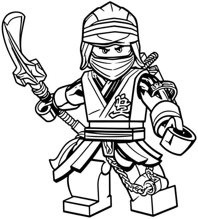ninja-mit-schwert-und-ruestung-ausmalvorlage