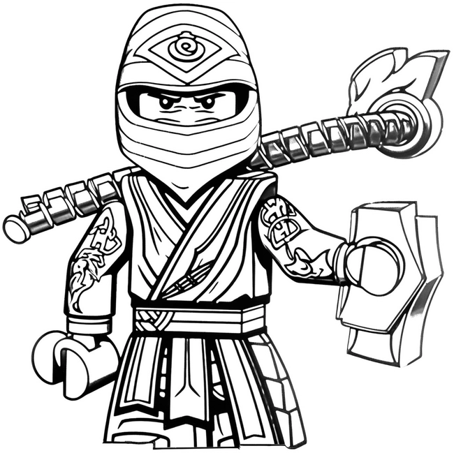 ninja-mit-schwert-und-schild-ausmalvorlage