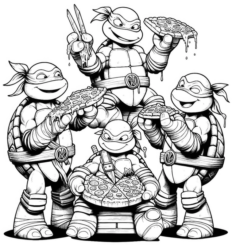 ninja-turtles-pizza-ausmalbild