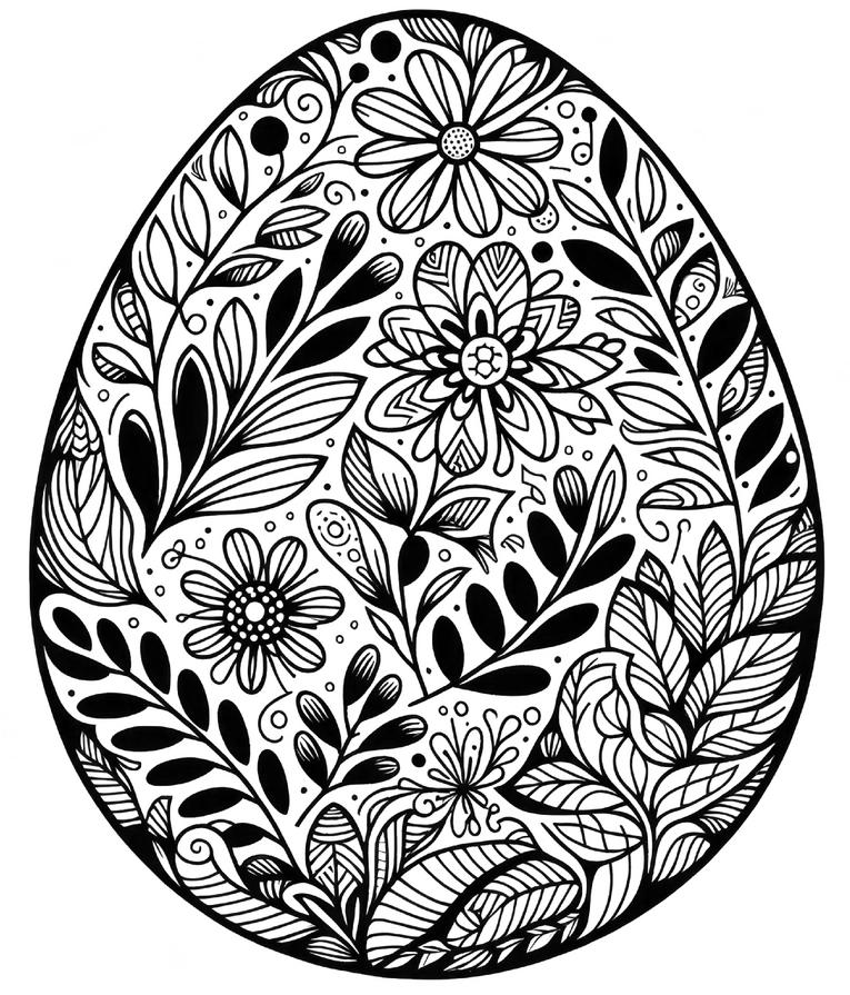 osterei-mit-blumen-und-blattverzierungen