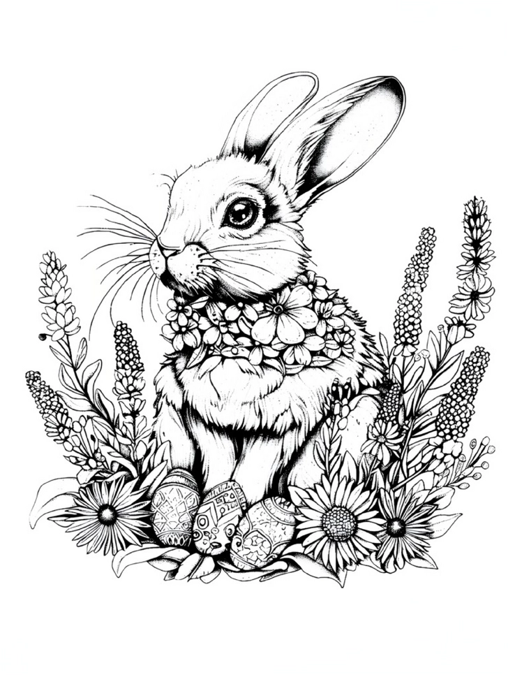 osterhase-blumen-und-ostereier-malvorlage