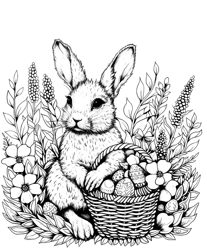 osterhase-mit-korb-und-blumen-ausmalen