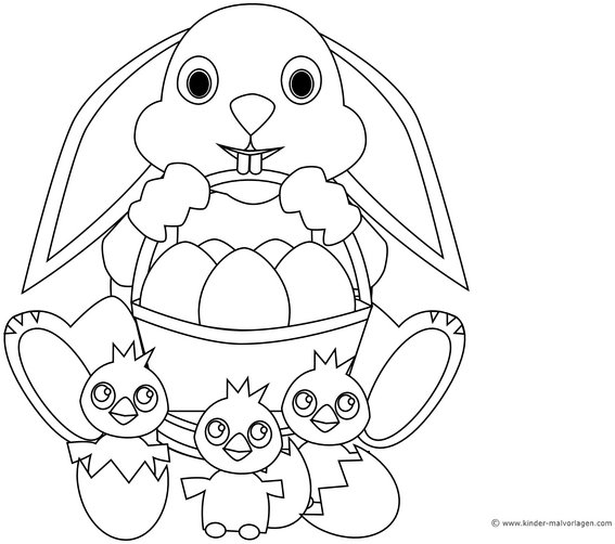 osterhase-mit-kueken-und-eiern